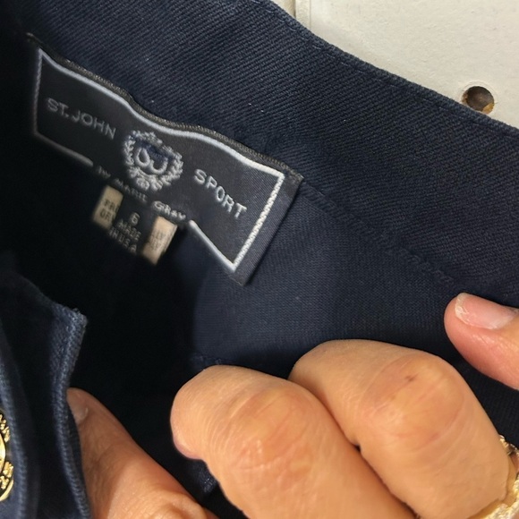St.John Sport Straight Leg Blue Pants - Picture 5 of 6